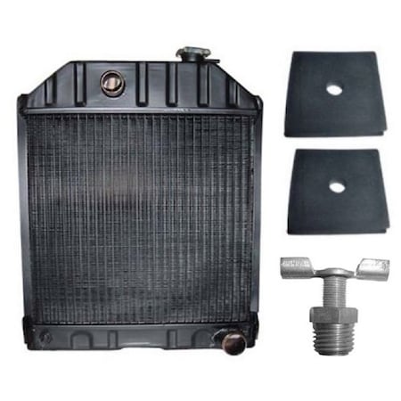 Aic Replacement Parts C7NN8005H Radiator Fits Ford Tractor 2000 2600 3000 3600 4000 & 2 Mounting Pads C7NN8005H-PADSDRAINTAP